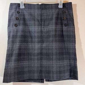 Gap Plaid Button Pocket Stretch Mini Skirt, Size 6 School Girl Dark Academia